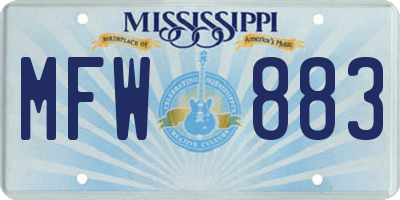 MS license plate MFW883