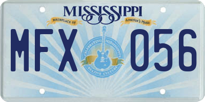 MS license plate MFX056