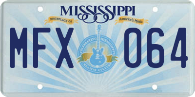 MS license plate MFX064