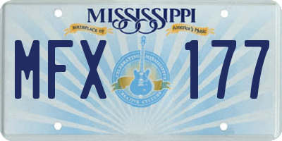 MS license plate MFX177
