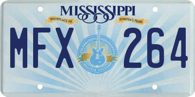 MS license plate MFX264