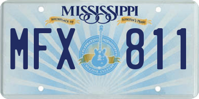 MS license plate MFX811