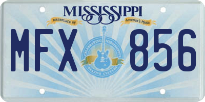 MS license plate MFX856