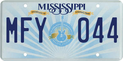 MS license plate MFY044
