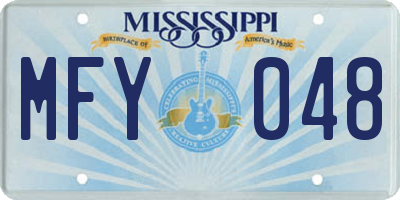 MS license plate MFY048