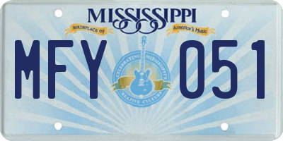 MS license plate MFY051
