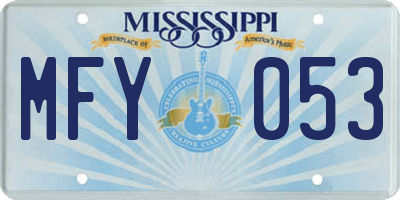 MS license plate MFY053