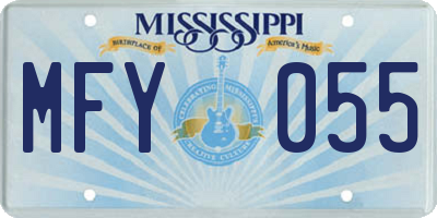 MS license plate MFY055