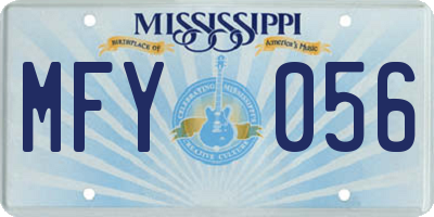 MS license plate MFY056