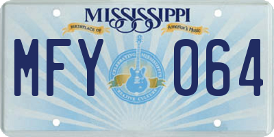 MS license plate MFY064