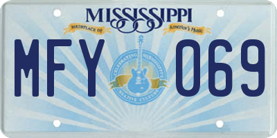 MS license plate MFY069
