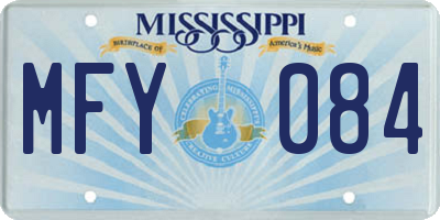 MS license plate MFY084