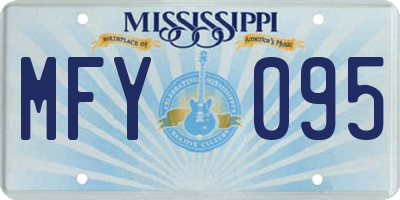 MS license plate MFY095