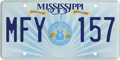 MS license plate MFY157