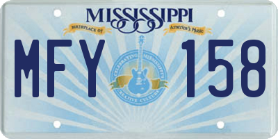 MS license plate MFY158