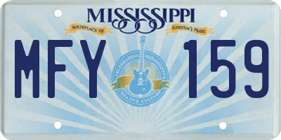 MS license plate MFY159