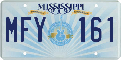 MS license plate MFY161