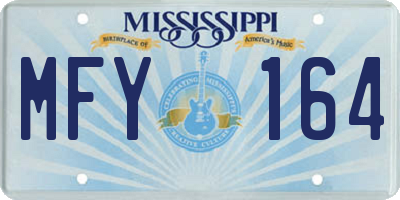 MS license plate MFY164