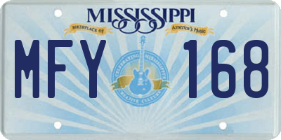 MS license plate MFY168
