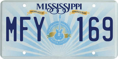 MS license plate MFY169