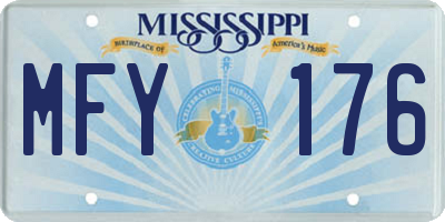 MS license plate MFY176
