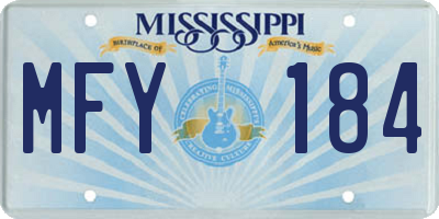 MS license plate MFY184