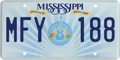 MS license plate MFY188