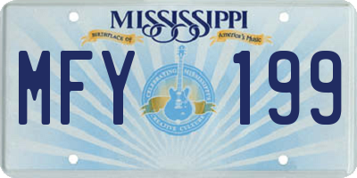 MS license plate MFY199