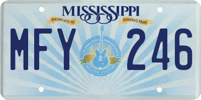MS license plate MFY246