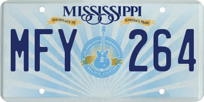 MS license plate MFY264