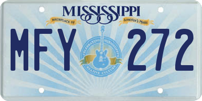 MS license plate MFY272