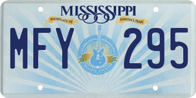 MS license plate MFY295