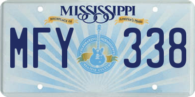 MS license plate MFY338