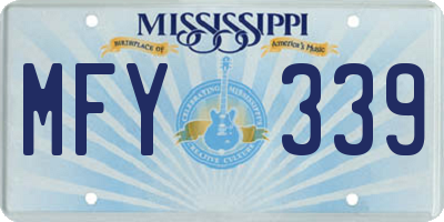 MS license plate MFY339
