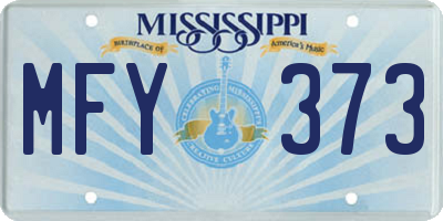 MS license plate MFY373