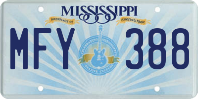 MS license plate MFY388