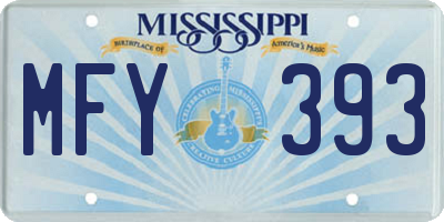 MS license plate MFY393
