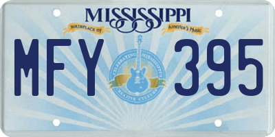 MS license plate MFY395