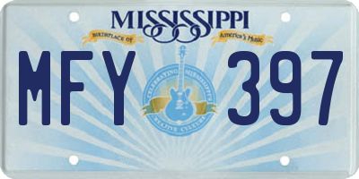 MS license plate MFY397