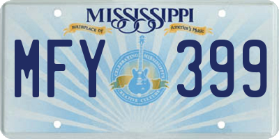 MS license plate MFY399