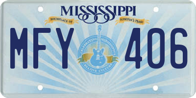 MS license plate MFY406