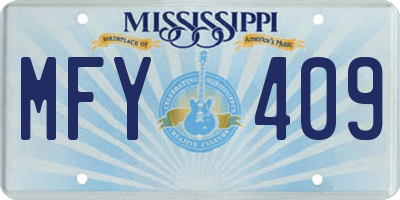 MS license plate MFY409