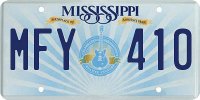 MS license plate MFY410