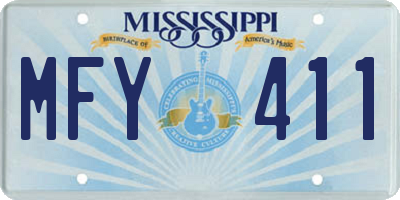 MS license plate MFY411