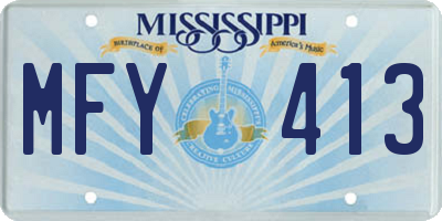 MS license plate MFY413