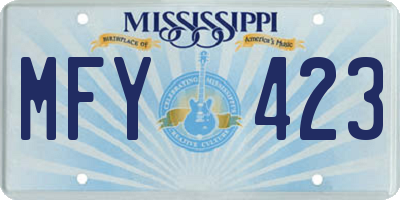 MS license plate MFY423