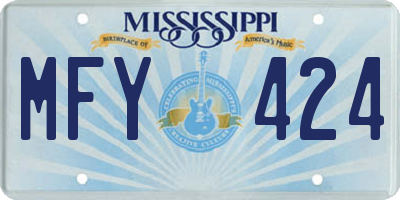 MS license plate MFY424