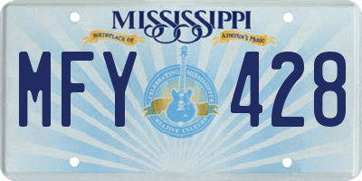 MS license plate MFY428