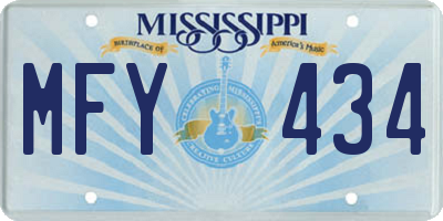MS license plate MFY434