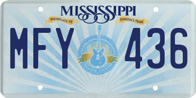 MS license plate MFY436